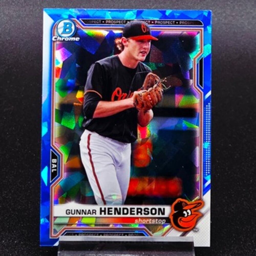 2021 Gunnar Henderson Bowman Chrome Sapphire Prospect Baltimore Orioles Rookie